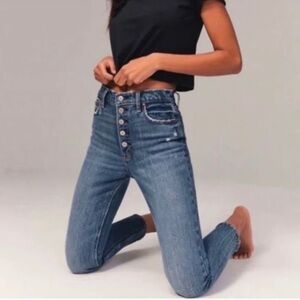 Abercrombie & Fitch Womens Super Skinny Ankle High Rise Jeans Size 32